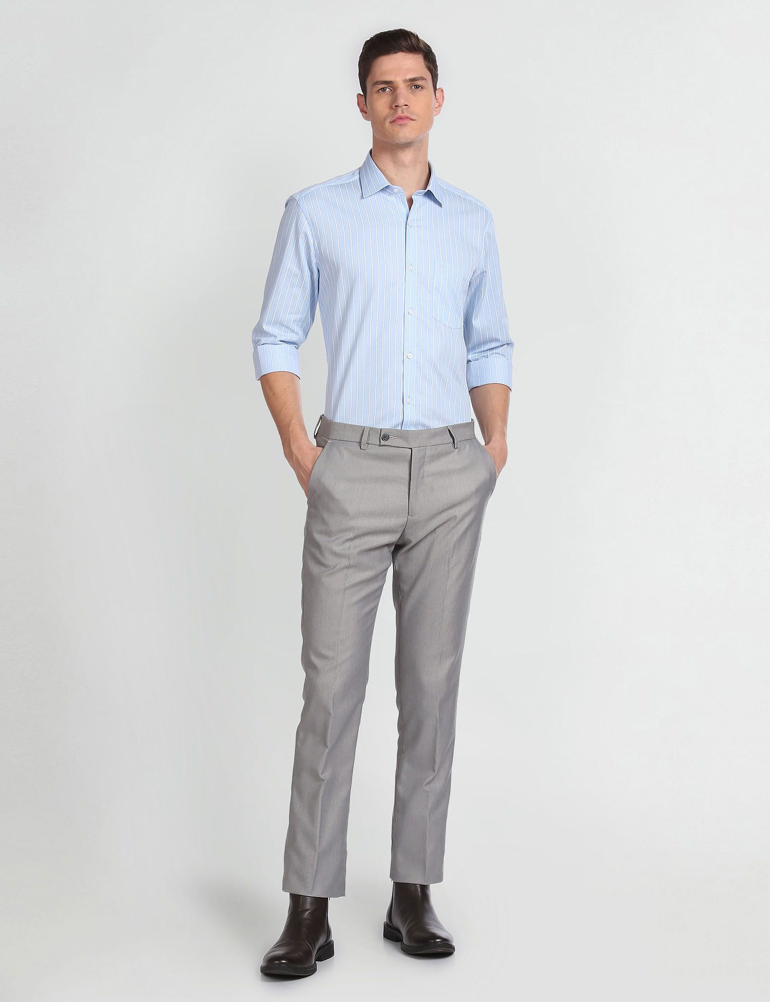 Arrow Vertical Stripe Pure Cotton Shirt