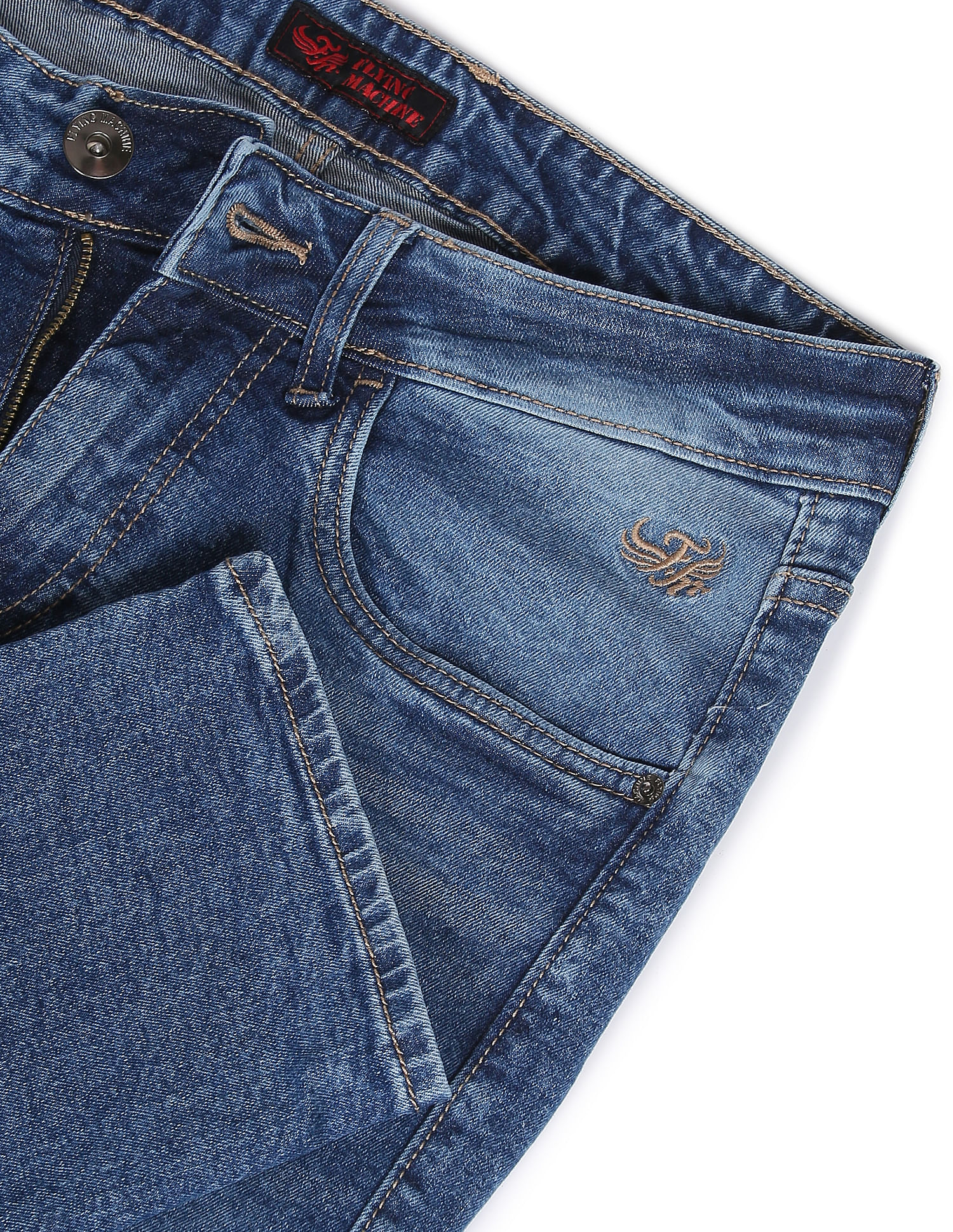 Flying Machine Stone Wash Jackson Skinny Fit Jeans