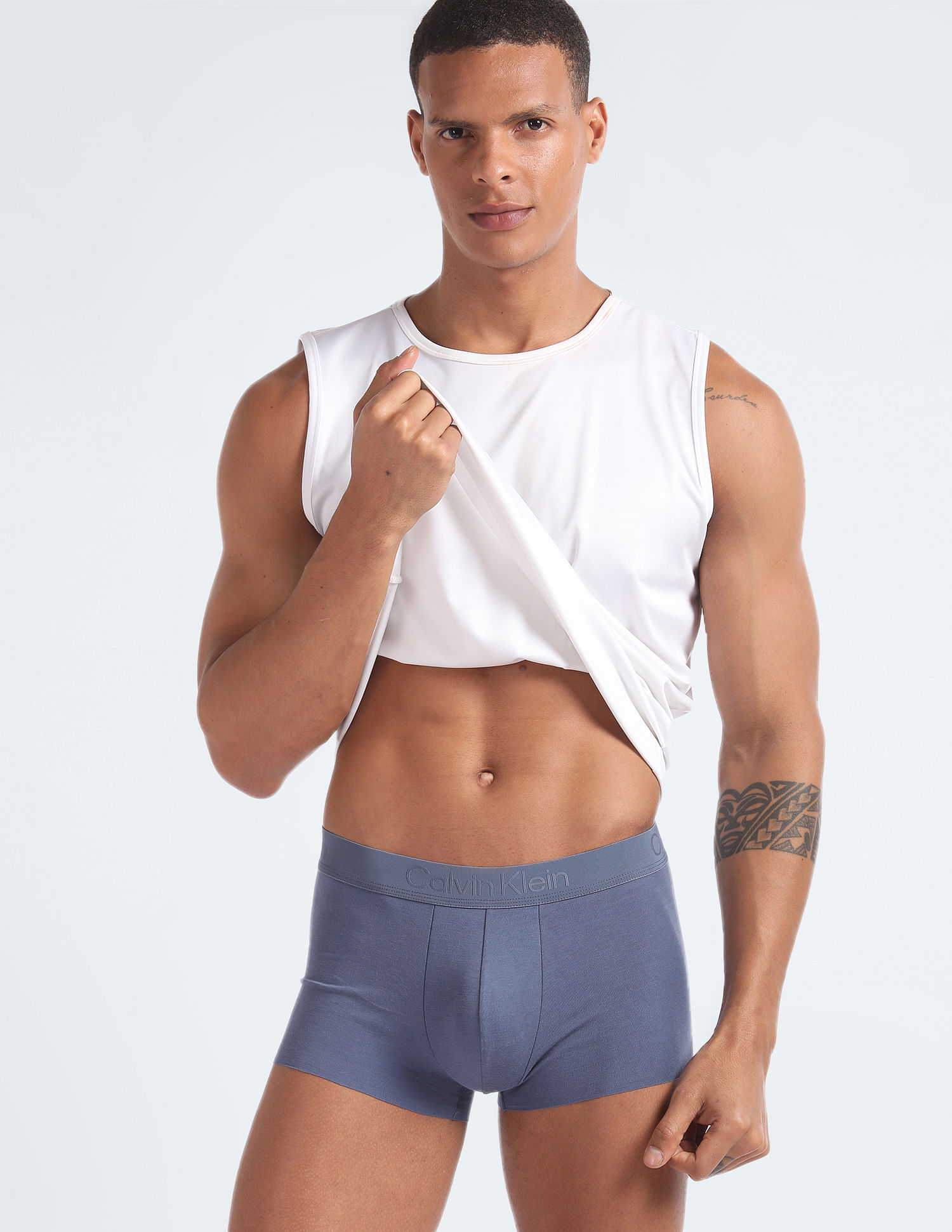 Buy Calvin Klein Underwear Solid Modal Trunks 