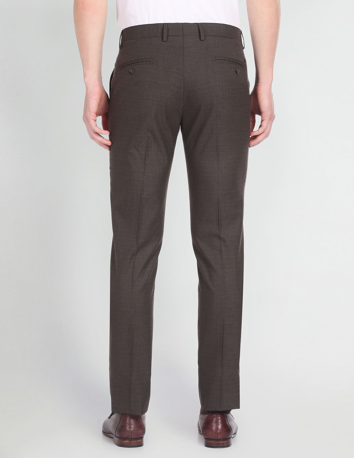 Arrow Hudson Tailored Fit Dobby Trousers