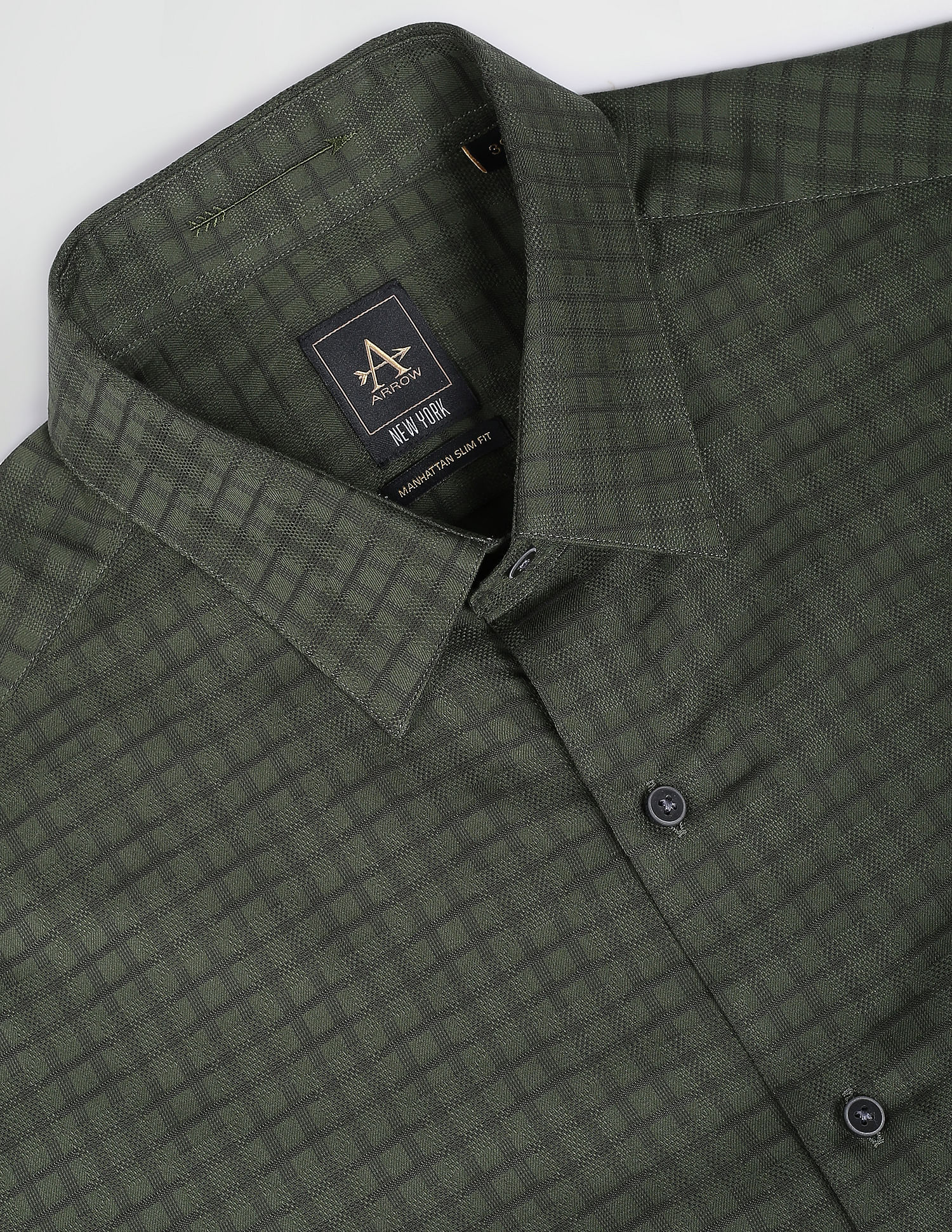 Arrow Newyork Micro Check Cotton Shirt