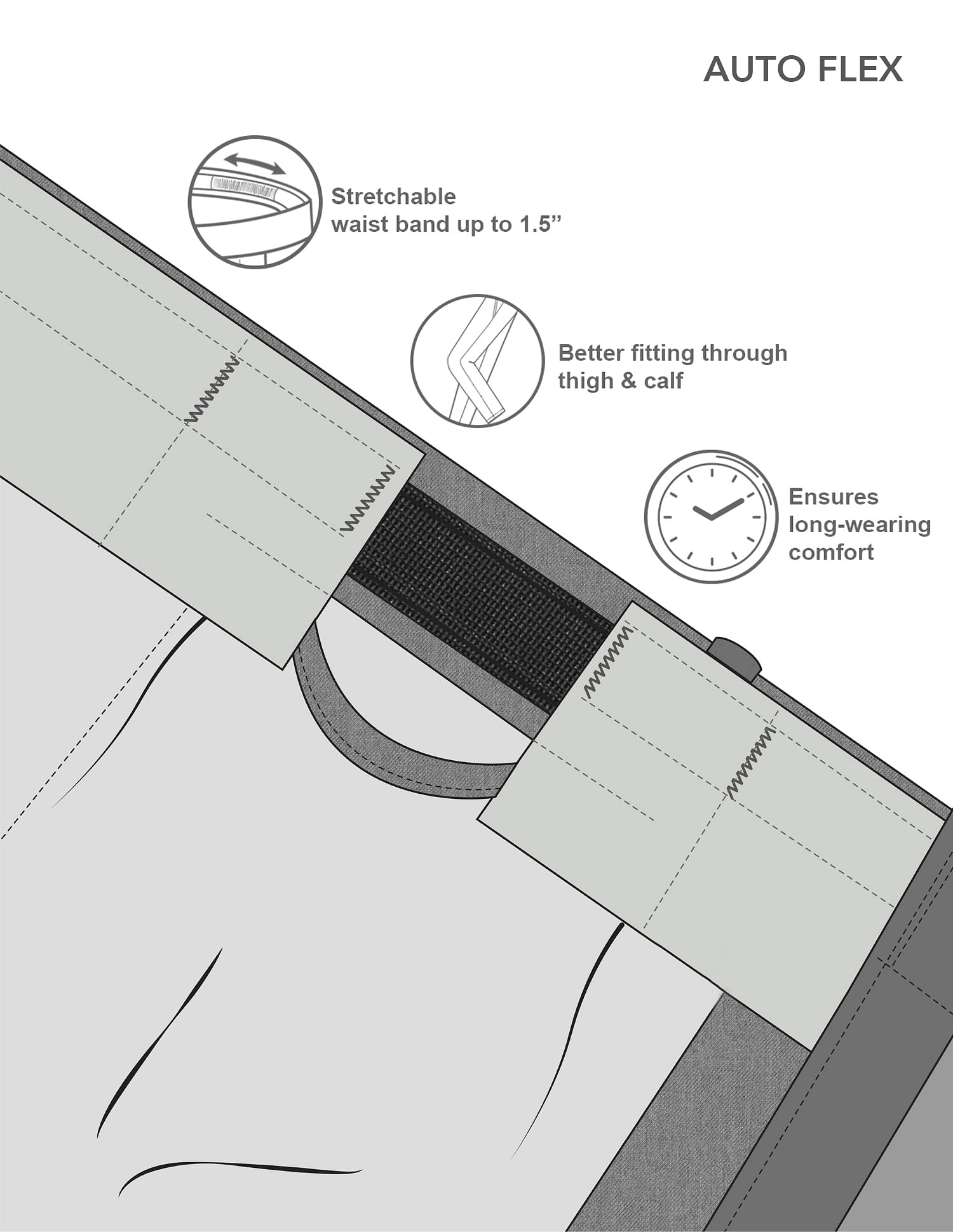 Arrow Geometric Dobby Autoflex Trousers