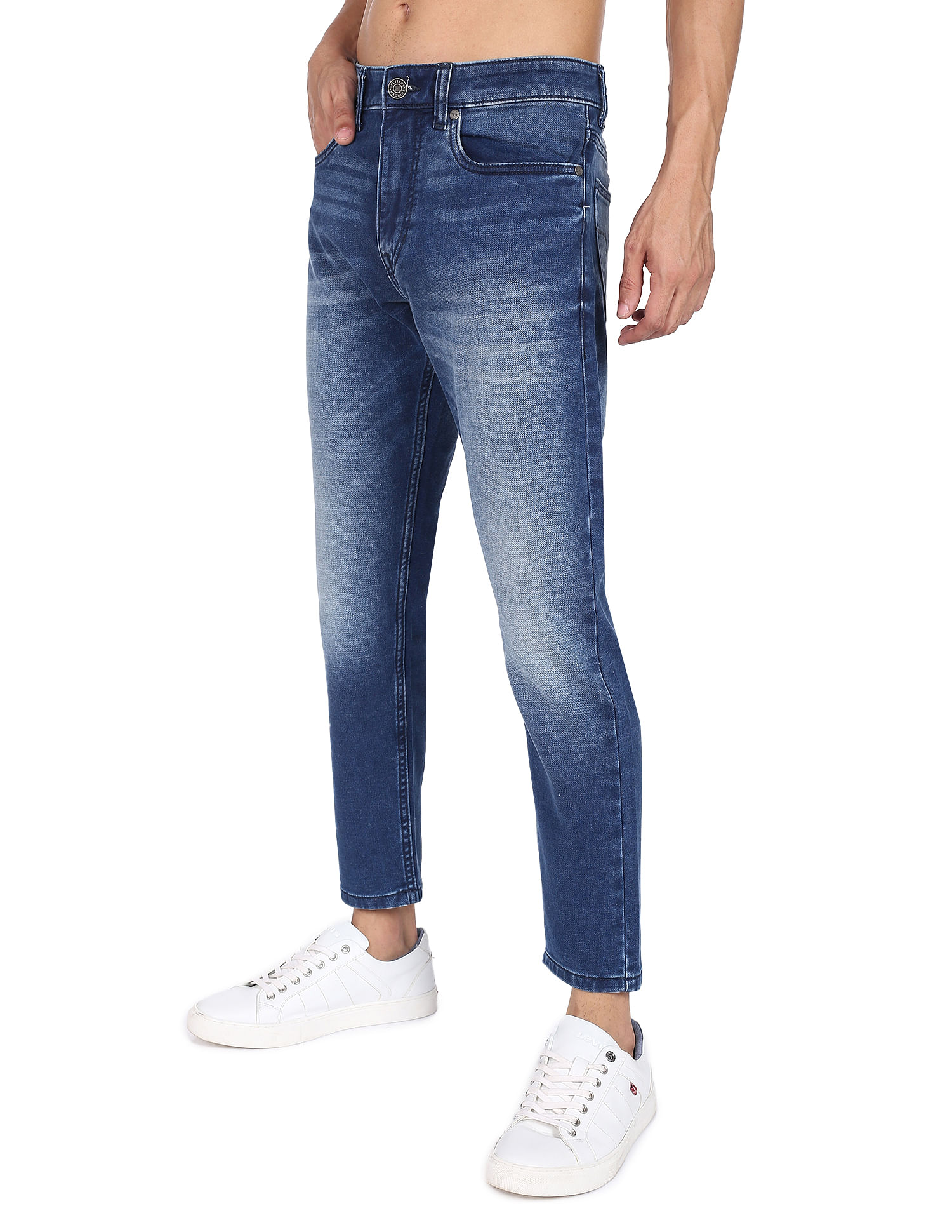 Flying Machine Stone Wash Mankle Slim Fit Jeans