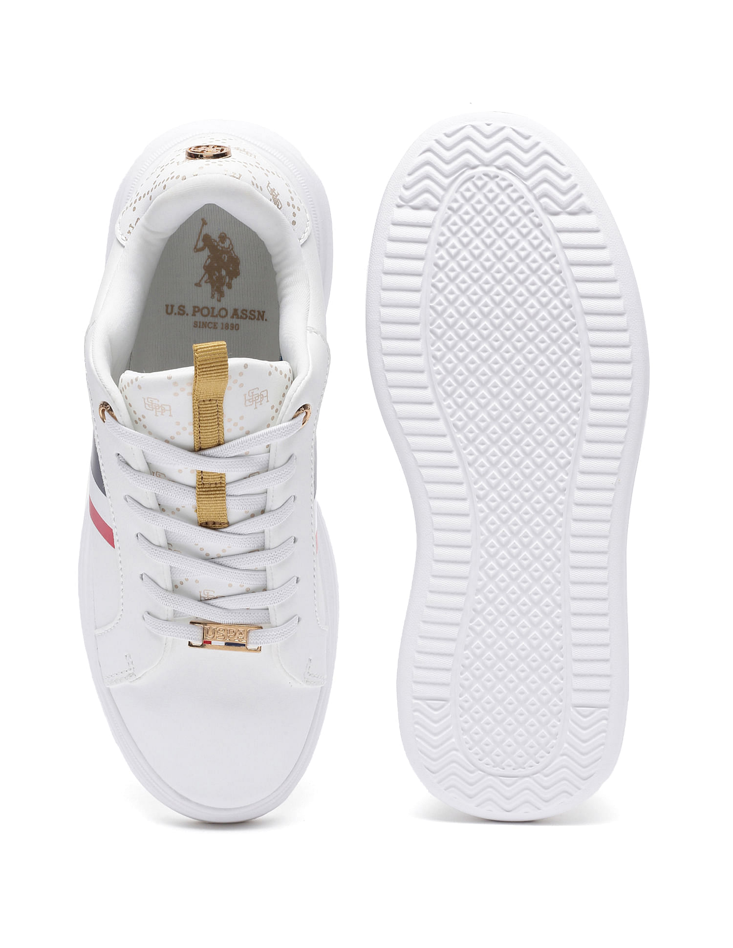 U.S. Polo Assn. Women Women Striped Clara 3.0 Sneakers