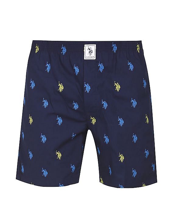 Buy USPA Innerwear Relaxed Fit Printed IYAB Boxers - Pack Of 1 - NNNOW.com