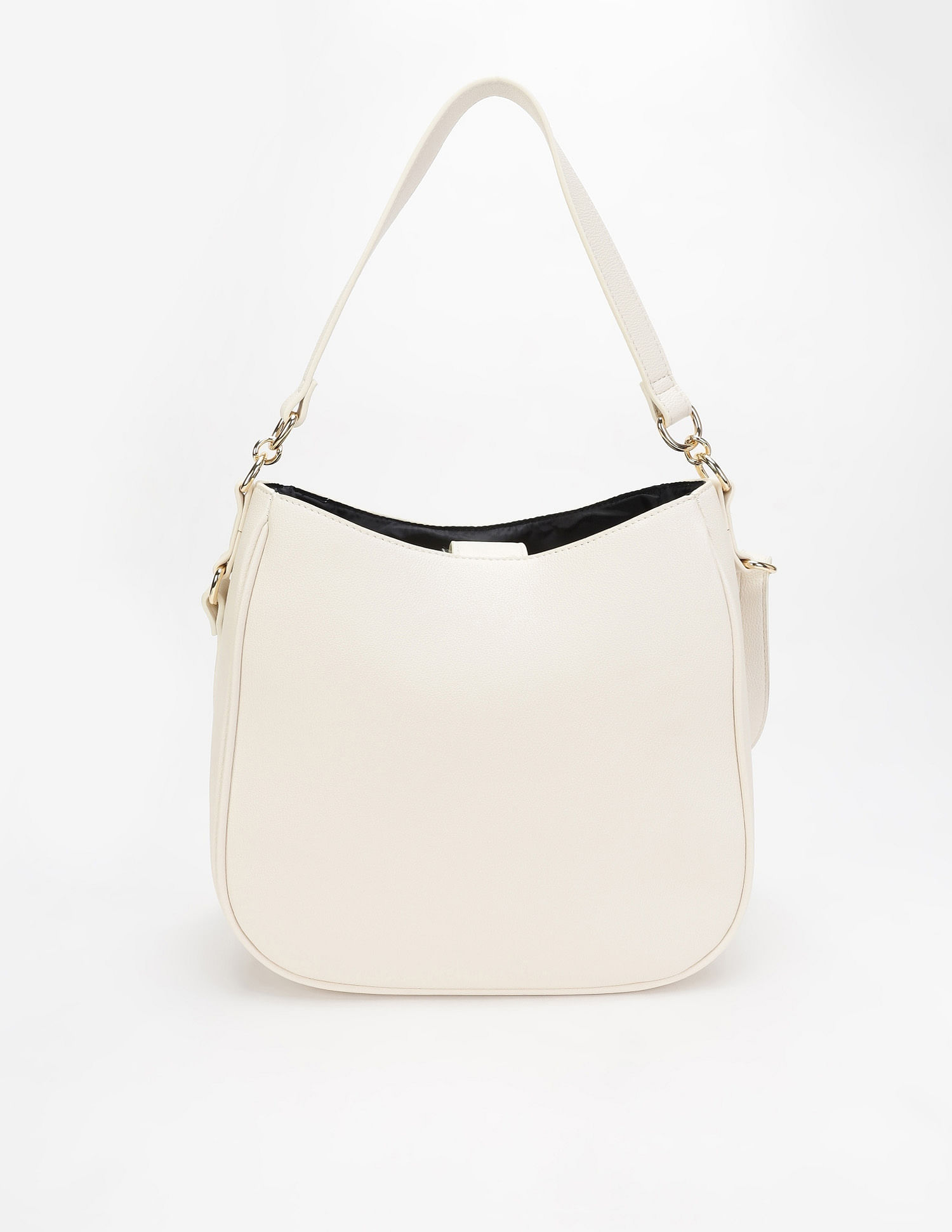Tommy Hilfiger Striped Beige Pu Handbag