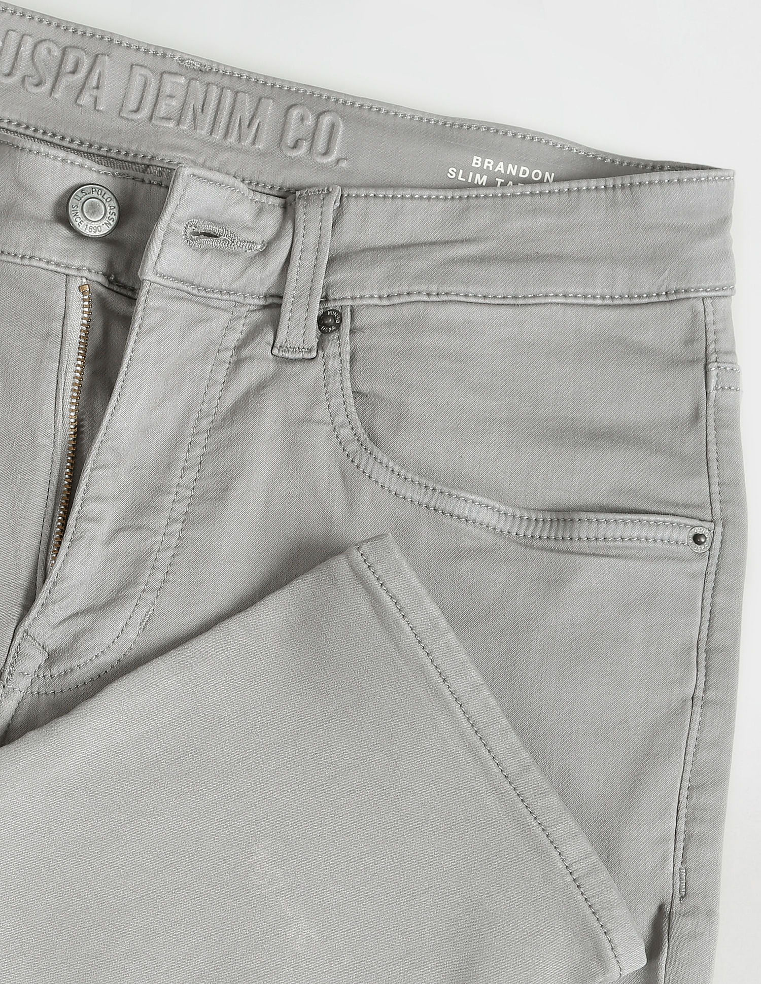 U.S. Polo Assn. Denim Co. Brandon Slim Tapered Fit Grey Jeans