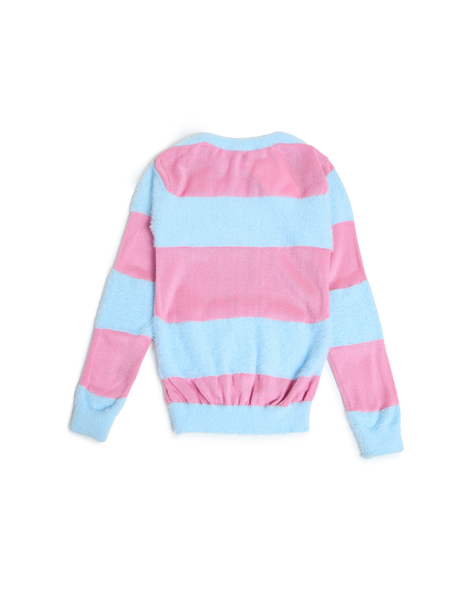 U.S. Polo Assn. Kids Girls Horizontal Stripe Sweater