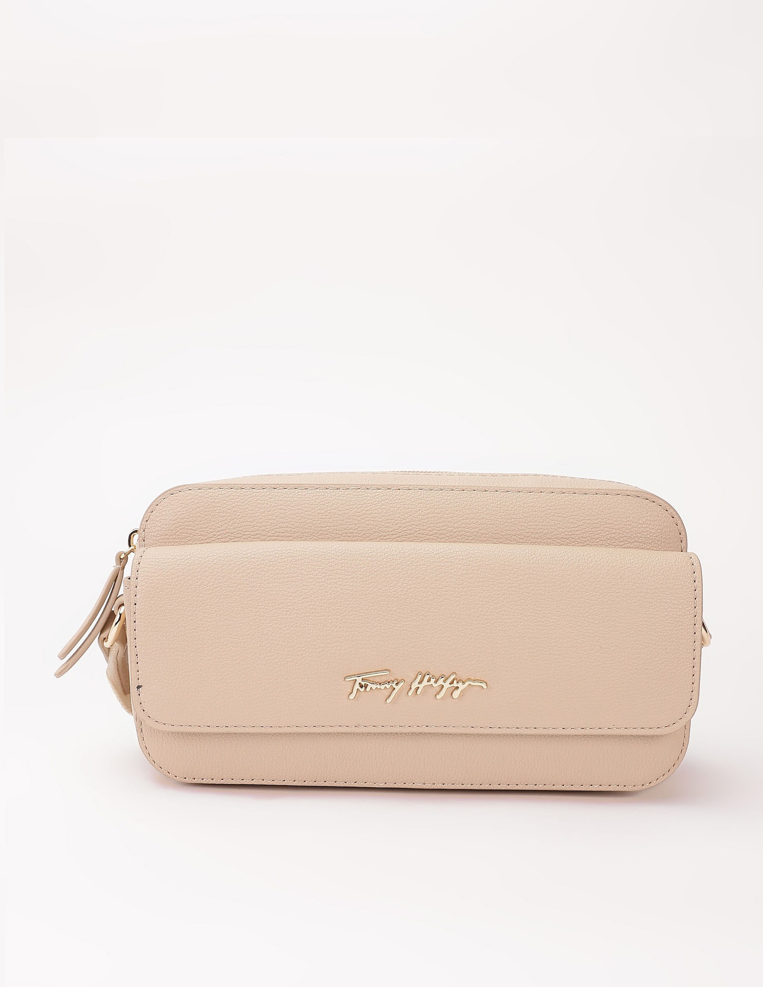 Tommy Hilfiger Solid Beige Pu Sling Bag