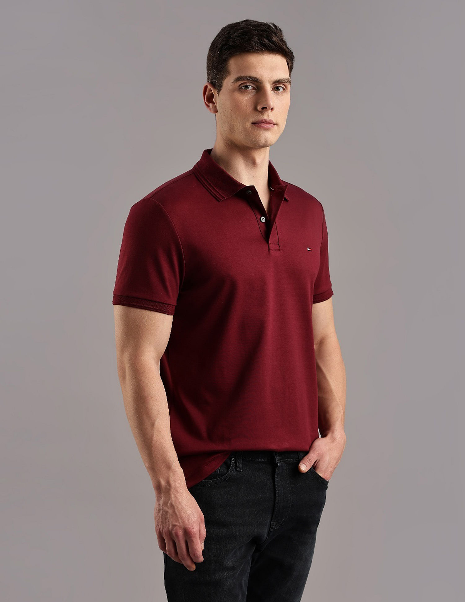 Tommy Hilfiger Solid Regular-Fit Cotton T-Shirt