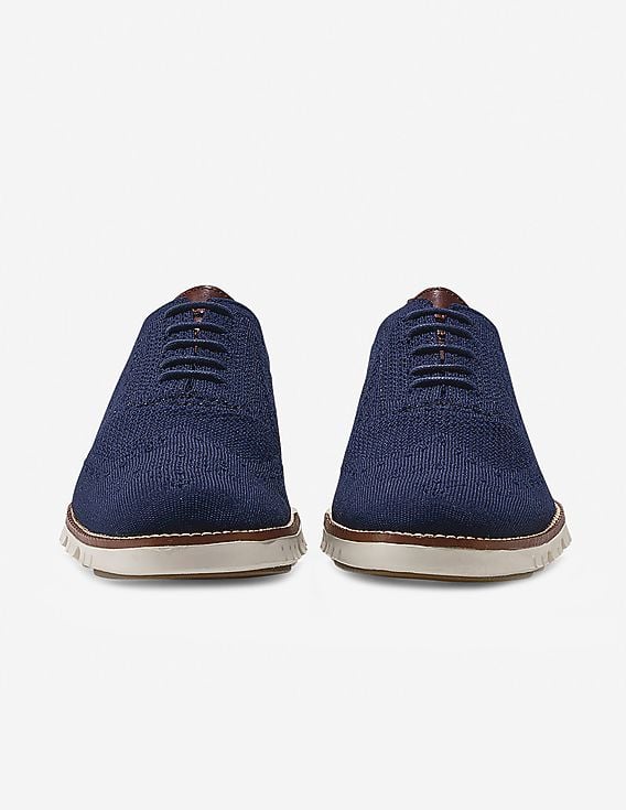 Buy Cole Haan Blue ZERØGRAND Stitchlite Knit Oxford Sneakers  display picture 3