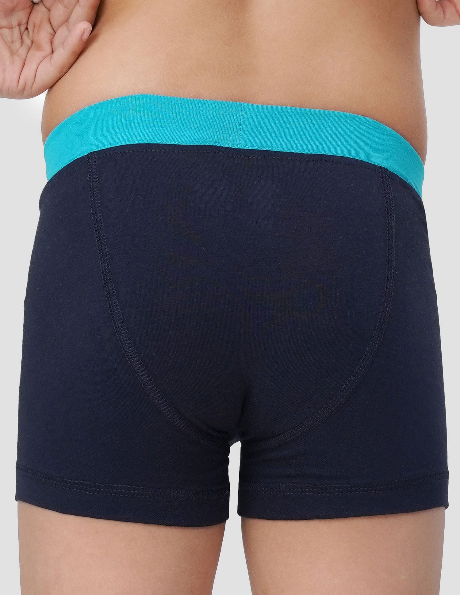 USPA Innerwear Boys Solid Cotton Spandex IKTA Trunks - Pack Of 2
