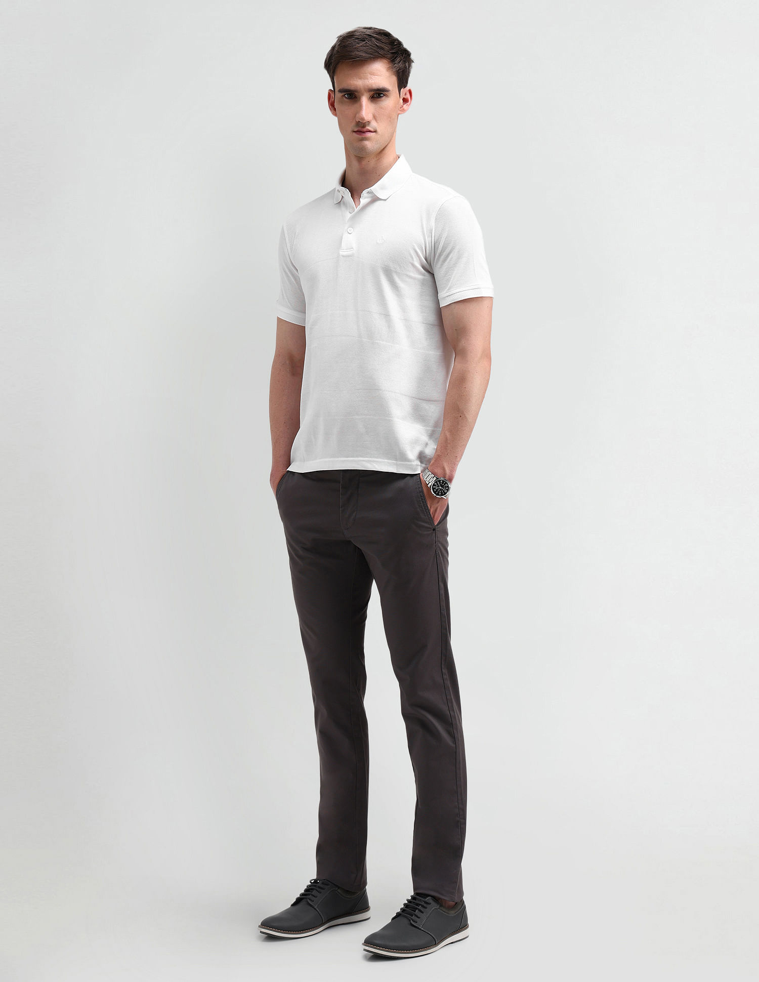 Arrow Textured Regular Polo Shirt