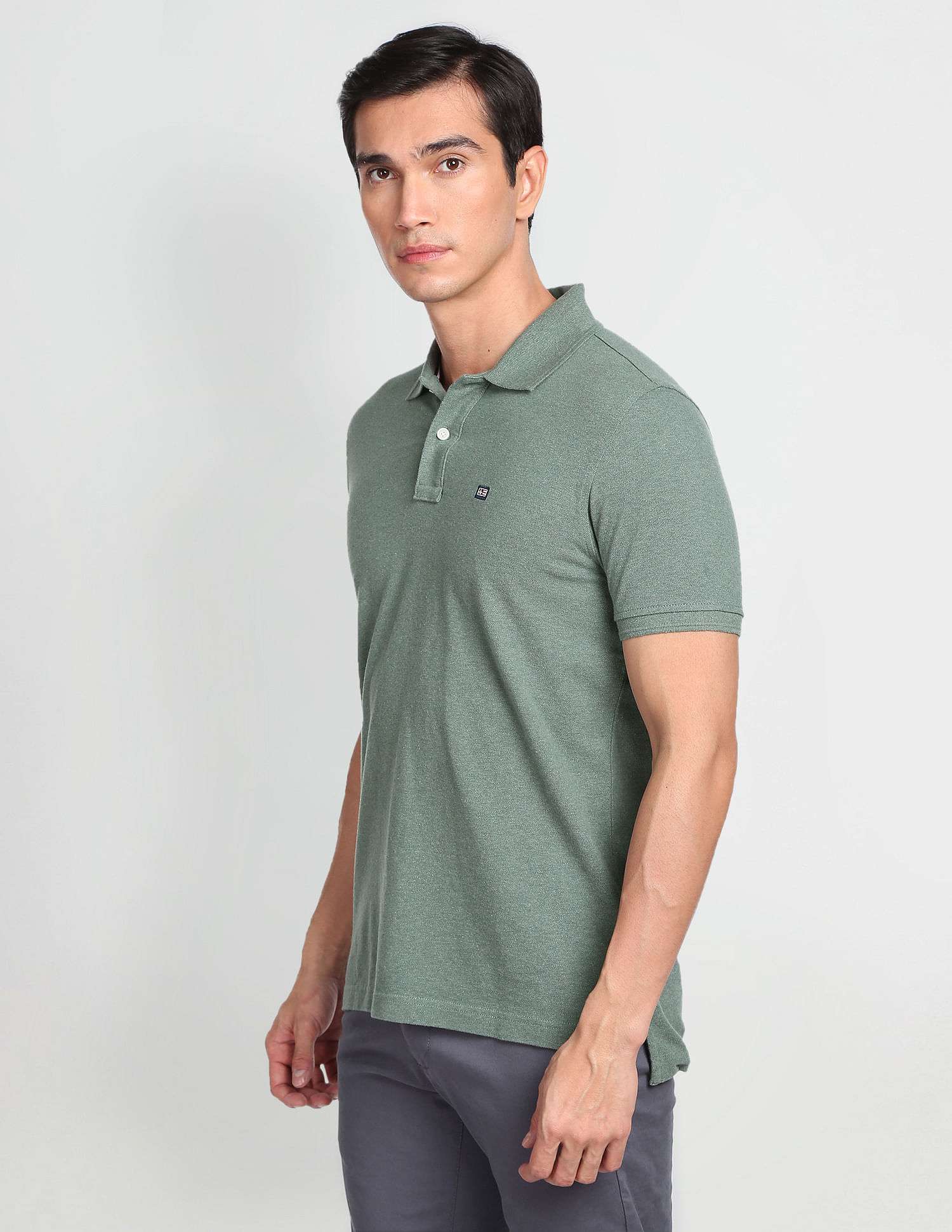 Arrow Sports Heathered Logo Polo Shirt