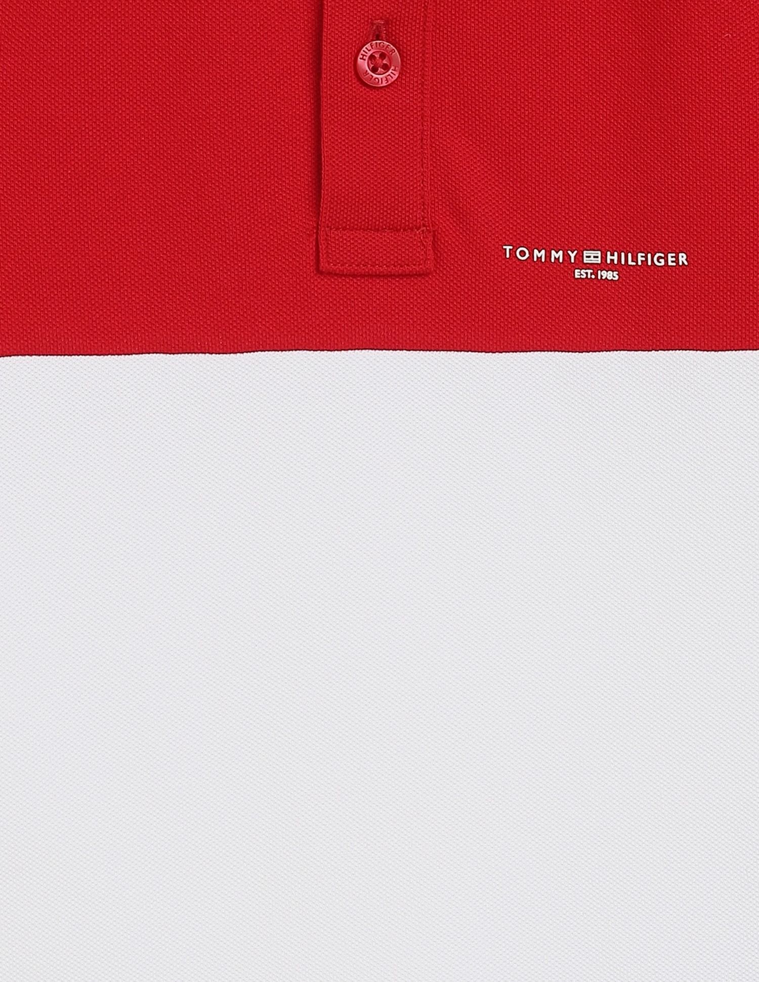 Tommy Hilfiger Kids Boys Logo Regular-Fit Cotton Polo T-Shirt
