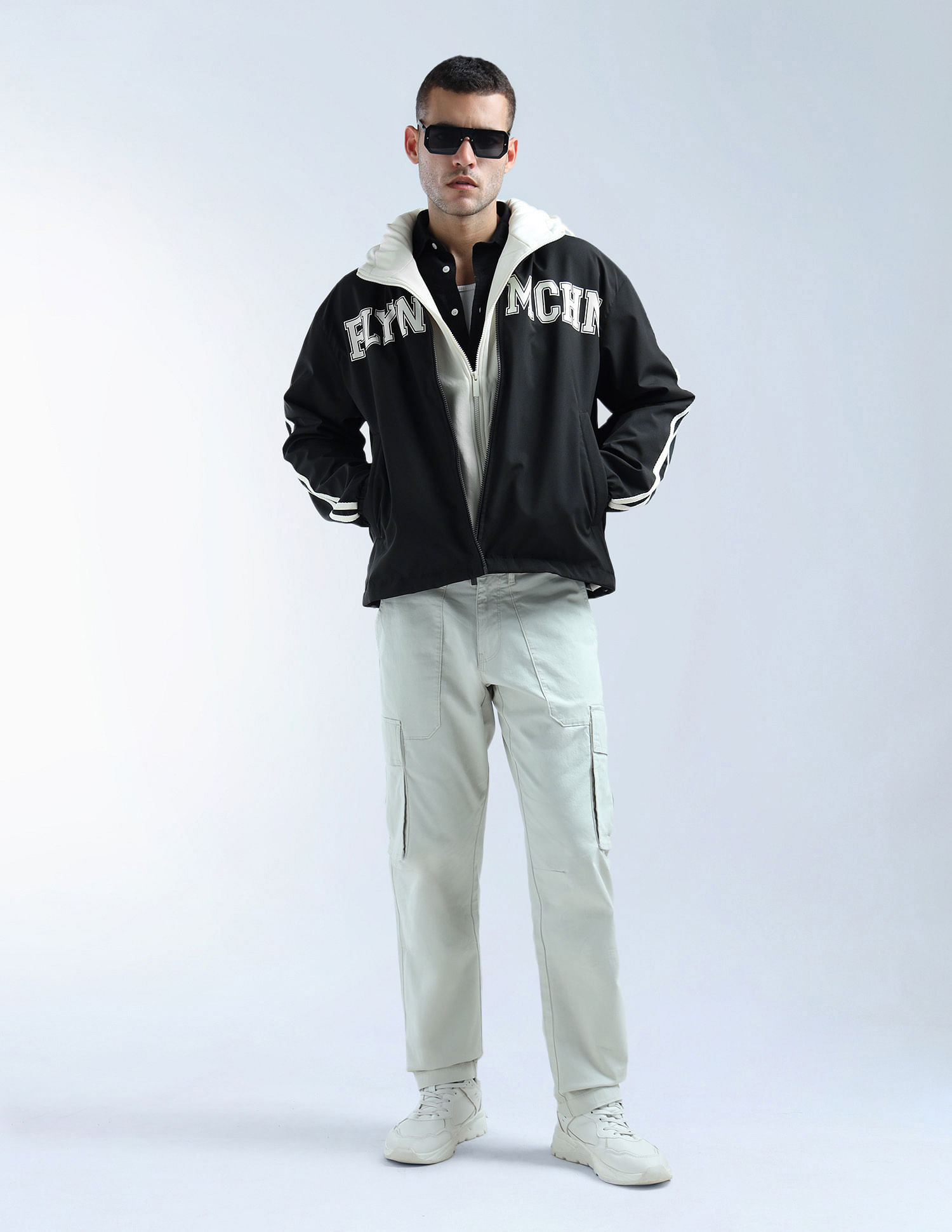 Flying Machine Brand Printed Relaxed Fit Jacket