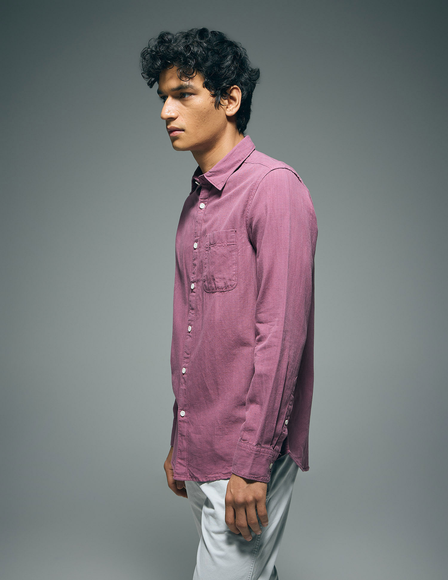 Flying Machine Solid Slim Fit Shirt