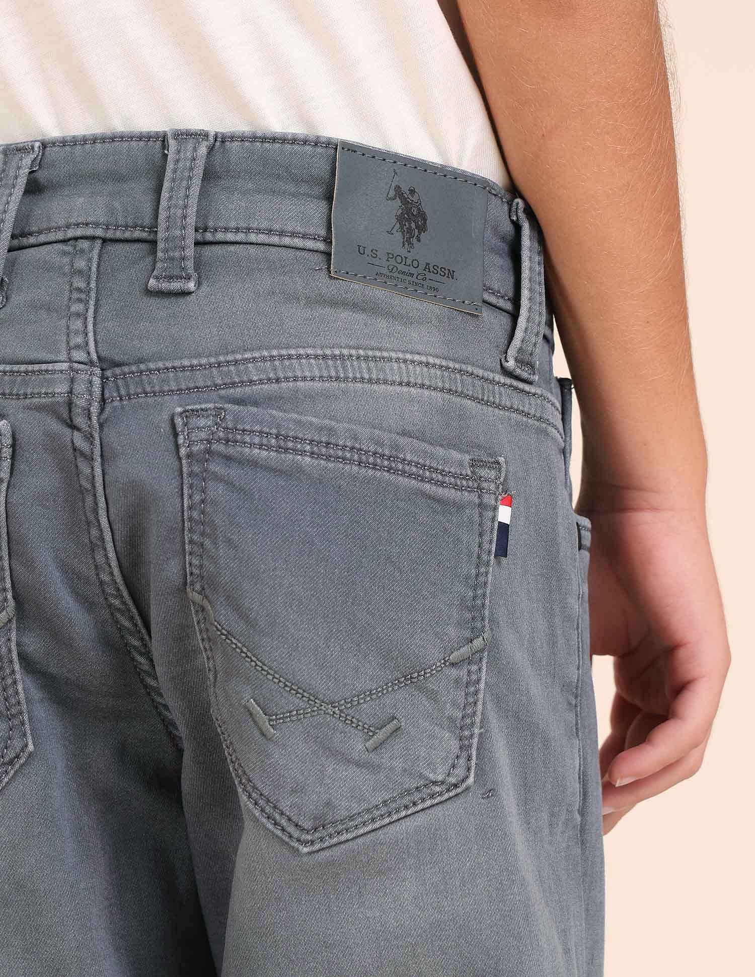U.S. Polo Assn. Kids Boys Relaxed Fit Grey Jeans
