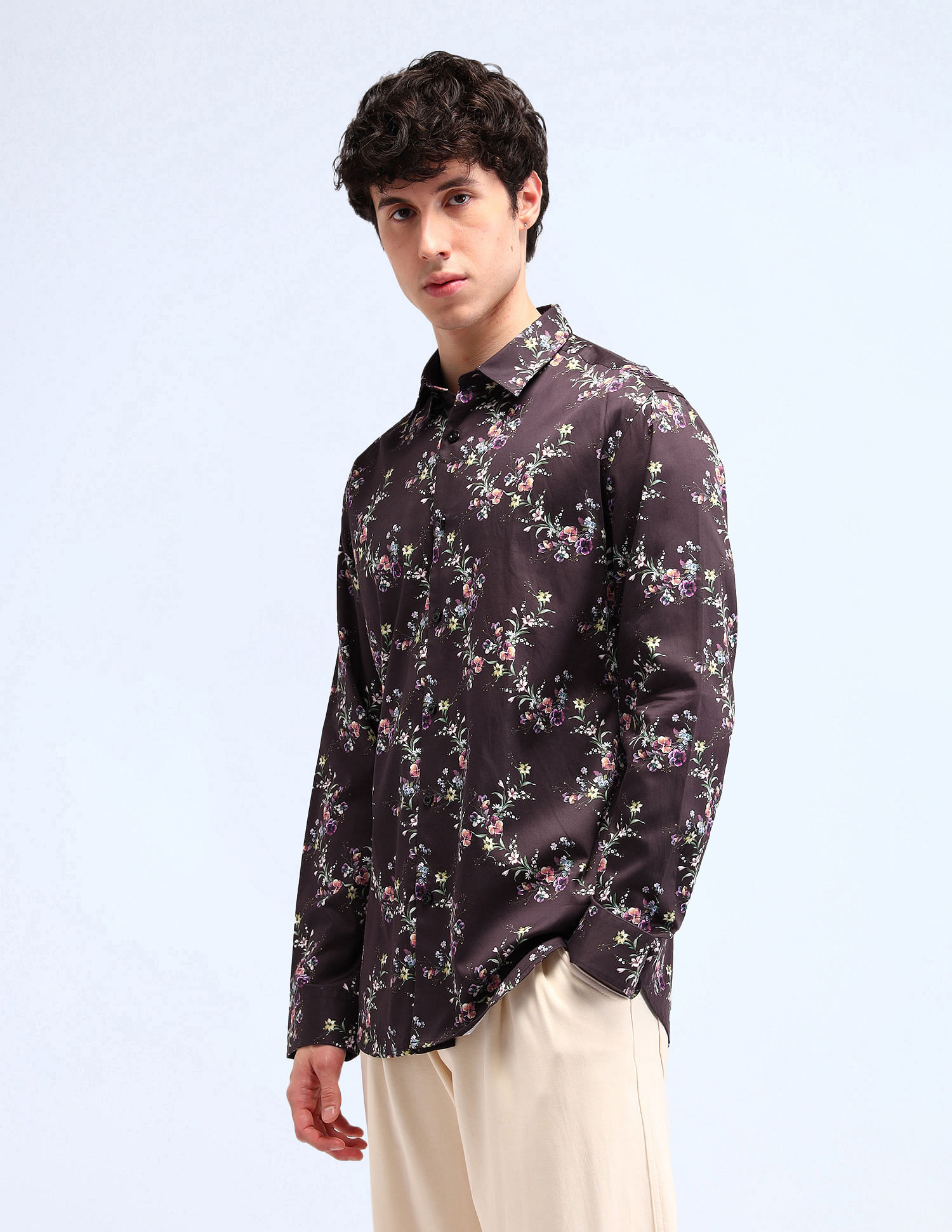 Flying Machine Slim Fit Floral Shirt