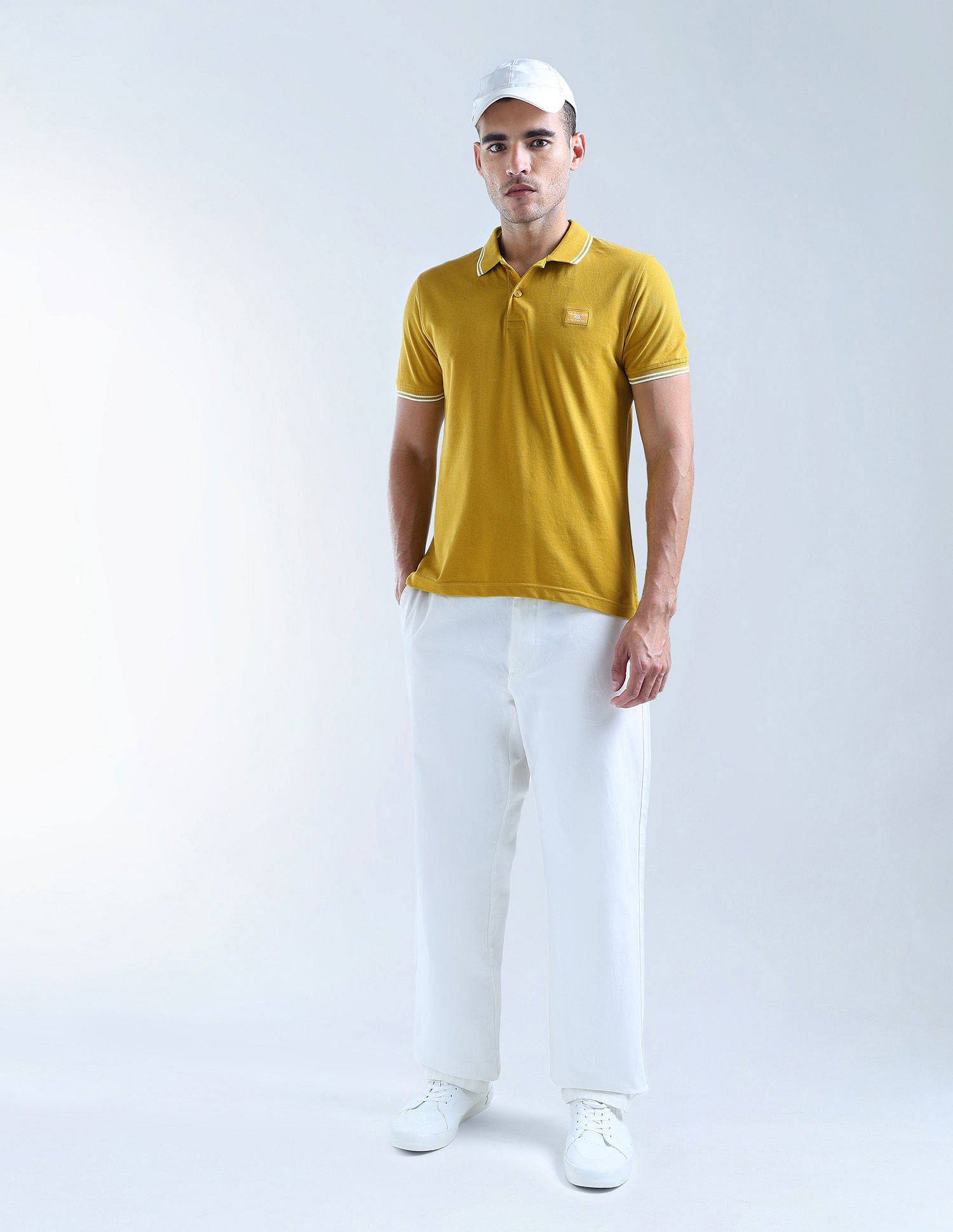 Flying Machine Solid Regular Fit Polo Shirt