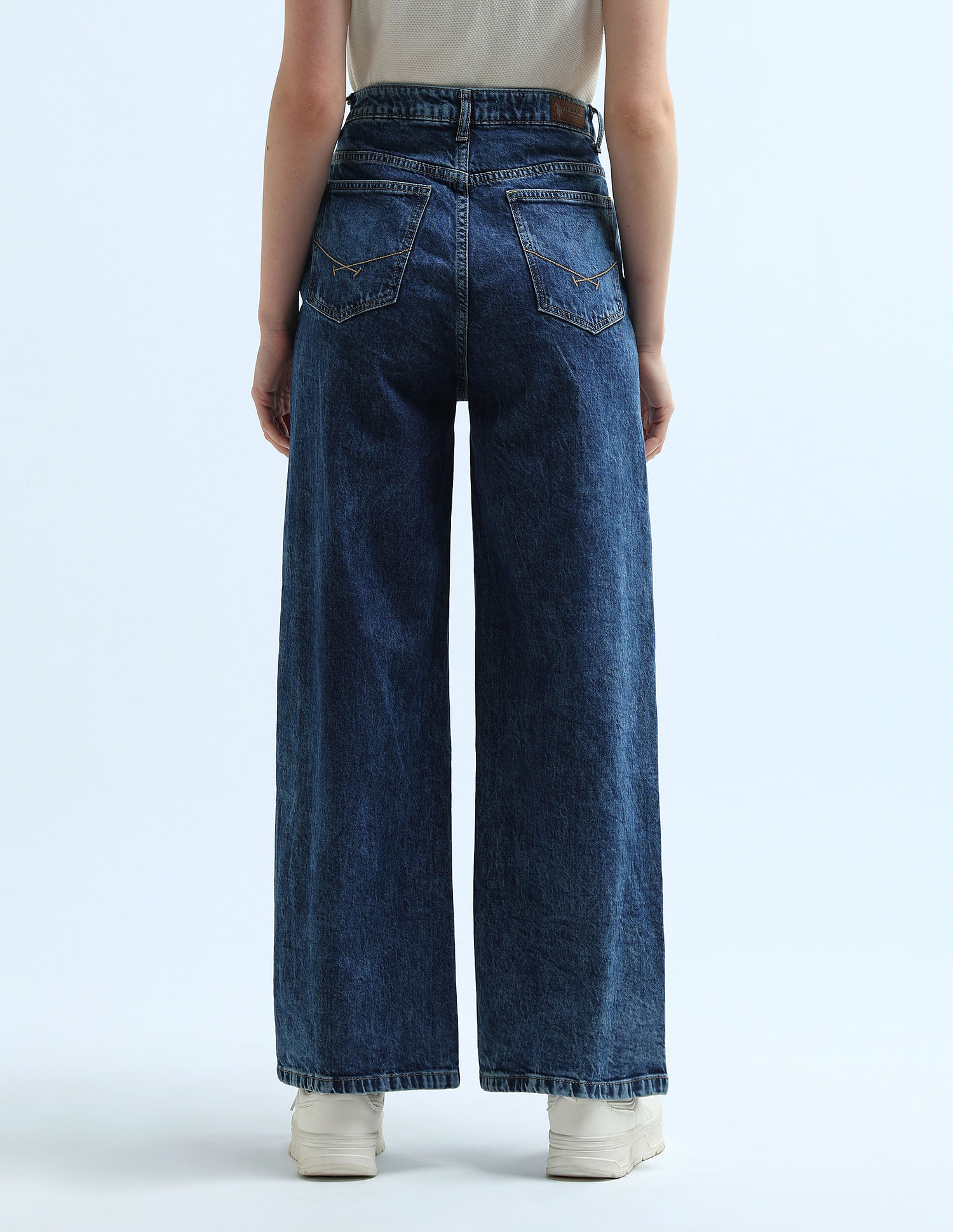 U.S. Polo Assn. Women High Rise Wide Leg Jeans