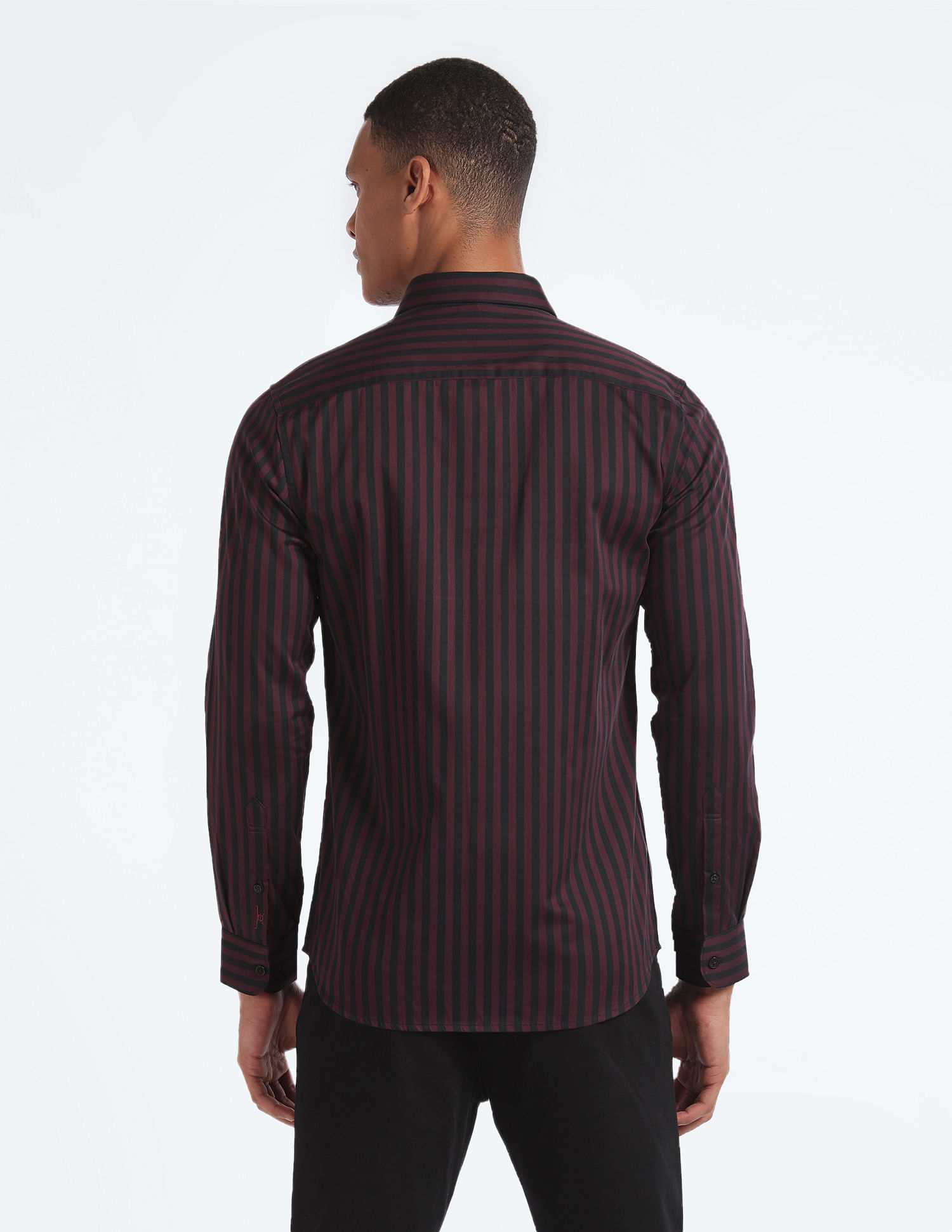 Flying Machine Vertical Stripe Slim Fit Shirt