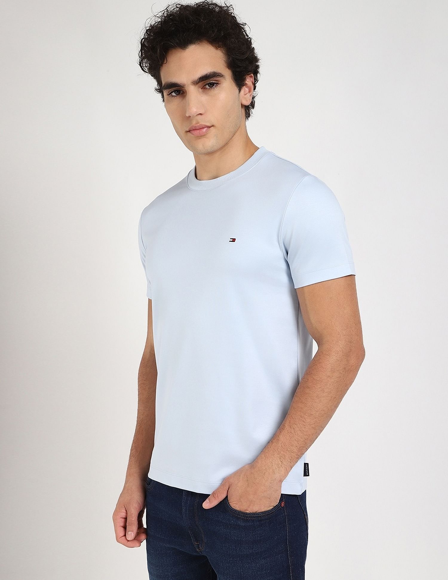 Tommy Hilfiger Solid Slim-Fit Cotton T-Shirt