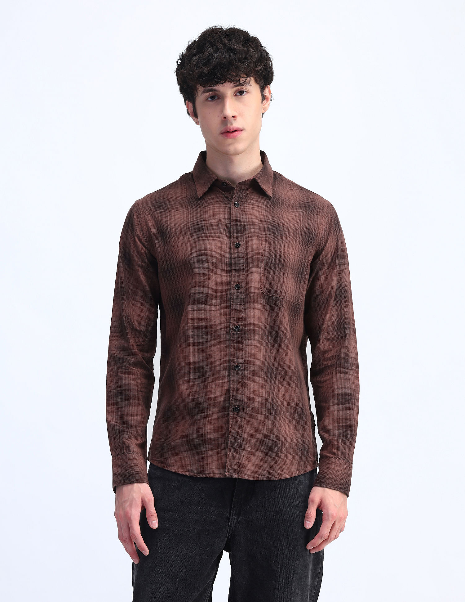 Flying Machine Slim Fit Checked Shirt