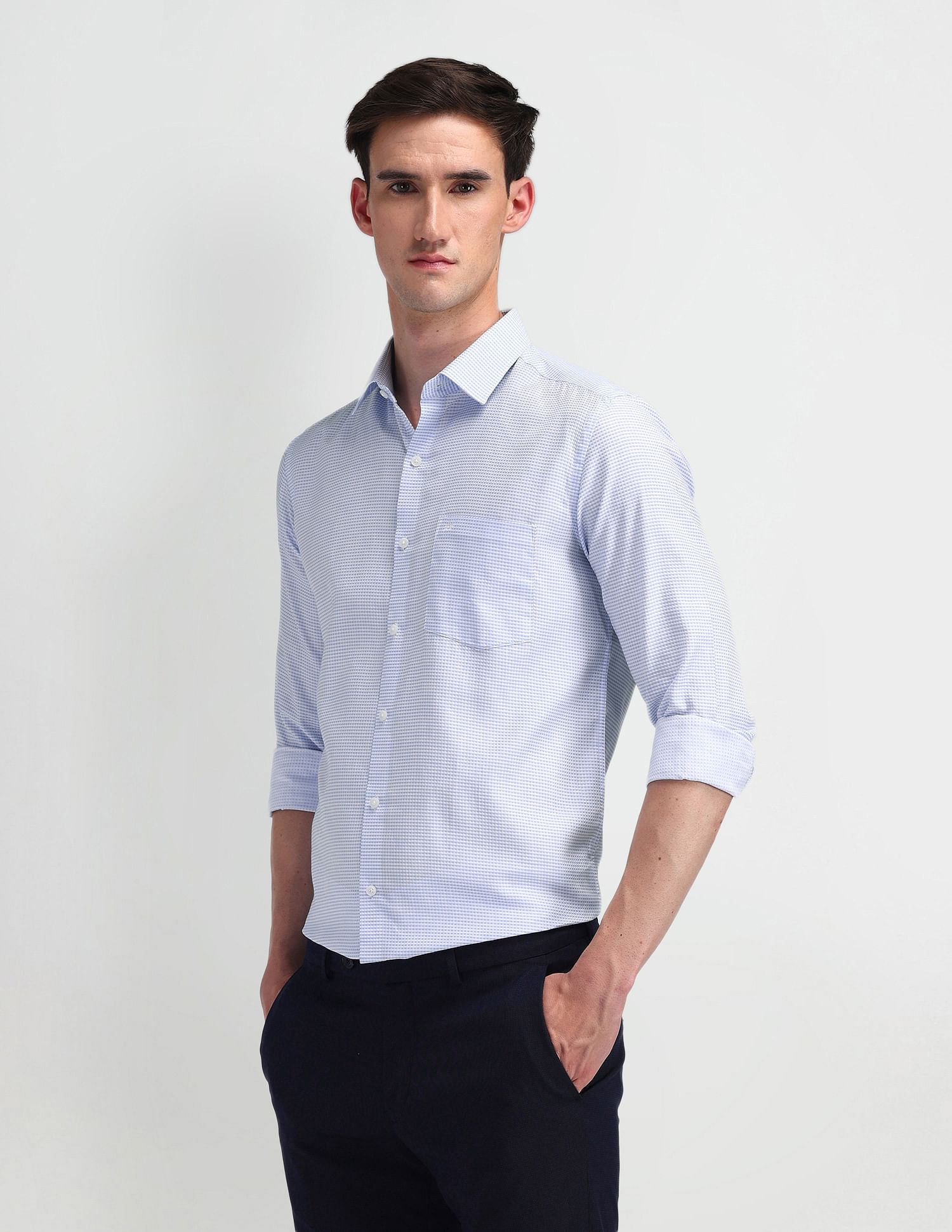 Arrow Manhattan Slim Fit Cotton Shirt