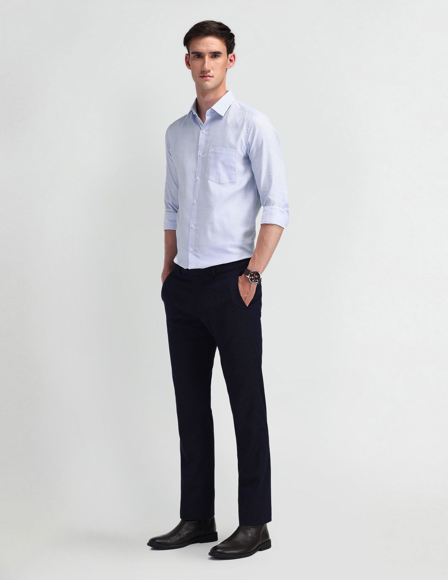 Arrow Manhattan Slim Fit Cotton Shirt