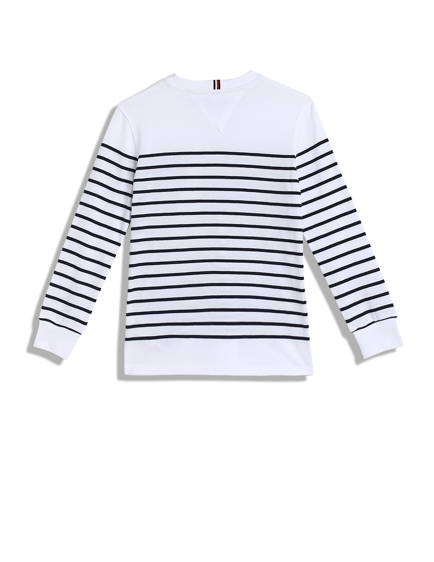 Tommy Hilfiger Boys Blue Horizontal Striped T-Shirt
