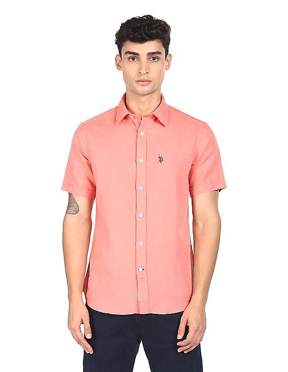 U.S. Polo Assn. Short Sleeve Solid Casual Shirt