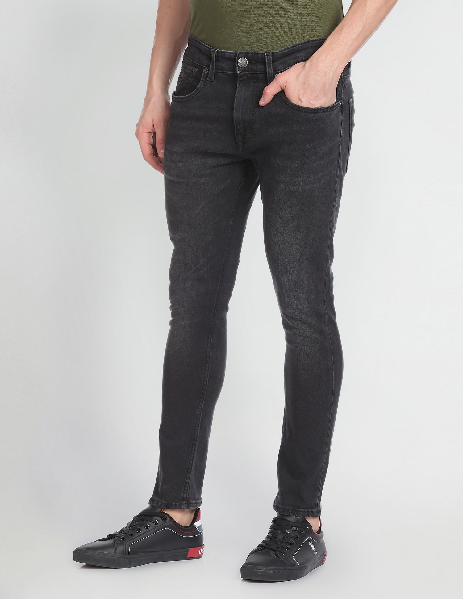 U.S. Polo Assn. Denim Co. Henry Tapered Cropped Fit Black Jeans