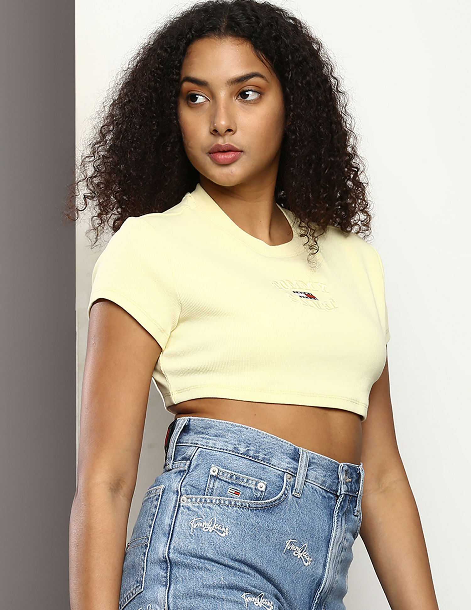 Buy Tommy Hilfiger Rib Knit Ultra Cropped T-Shirt - NNNOW.com