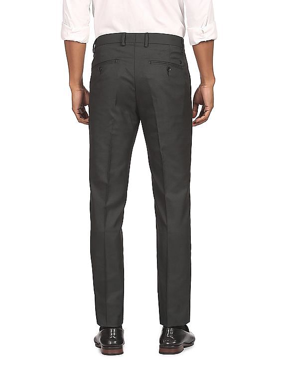 Arrow Regular Fit Patterned Formal Trousers