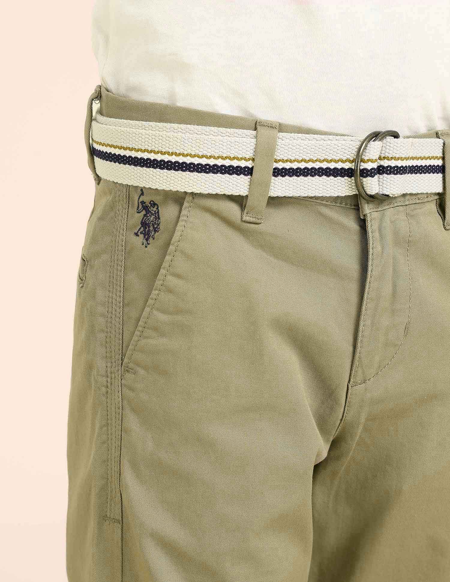 U.S. Polo Assn. Kids Boys Pure Cotton Slim Fit Trousers