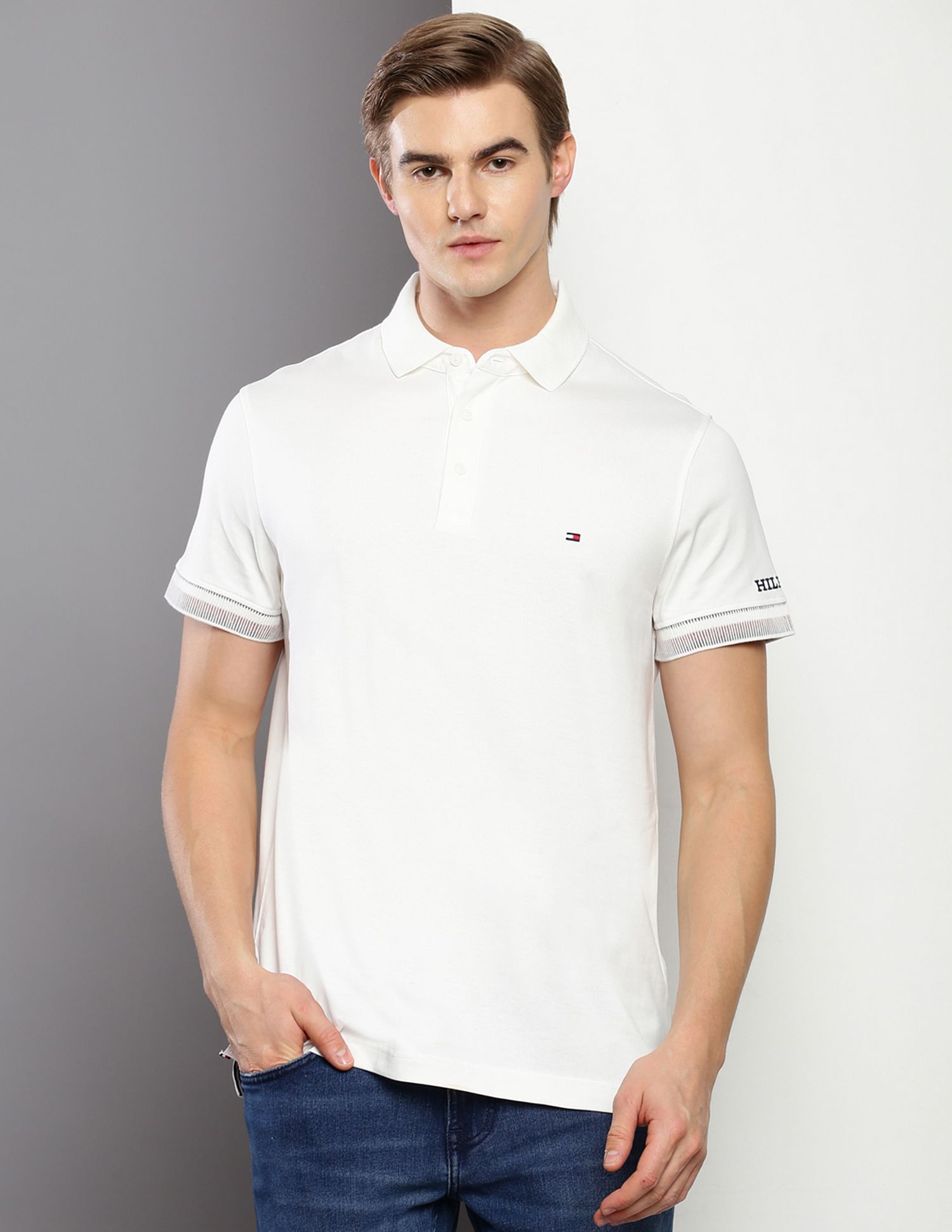 Tommy Hilfiger Transitional Cotton Solid Polo Shirt