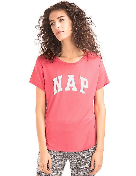 GAP Women Pink Mix And Match Short Sleeve Sleep Shirt