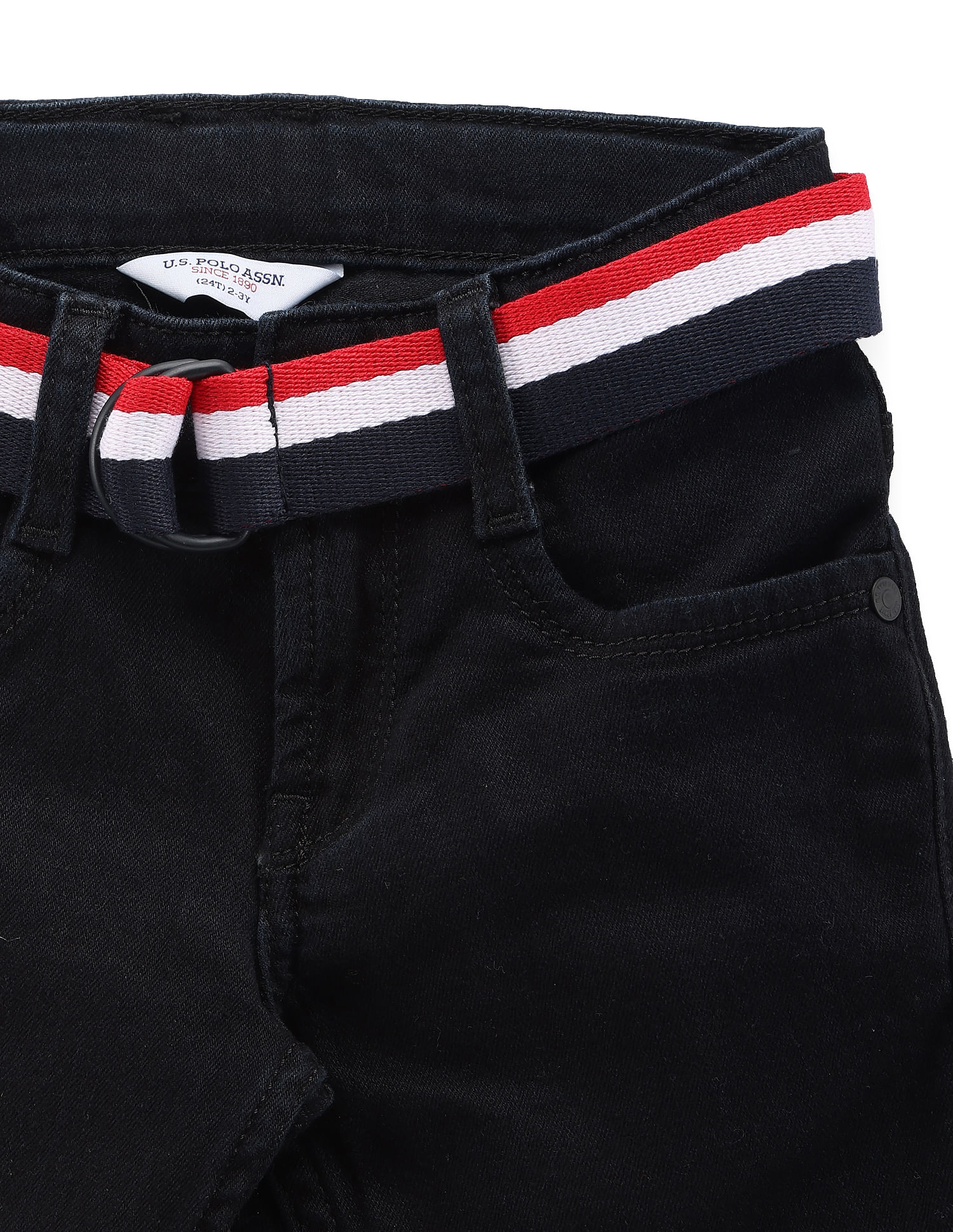 U.S. Polo Assn. Kids Boys Slim Fit Black Jeans