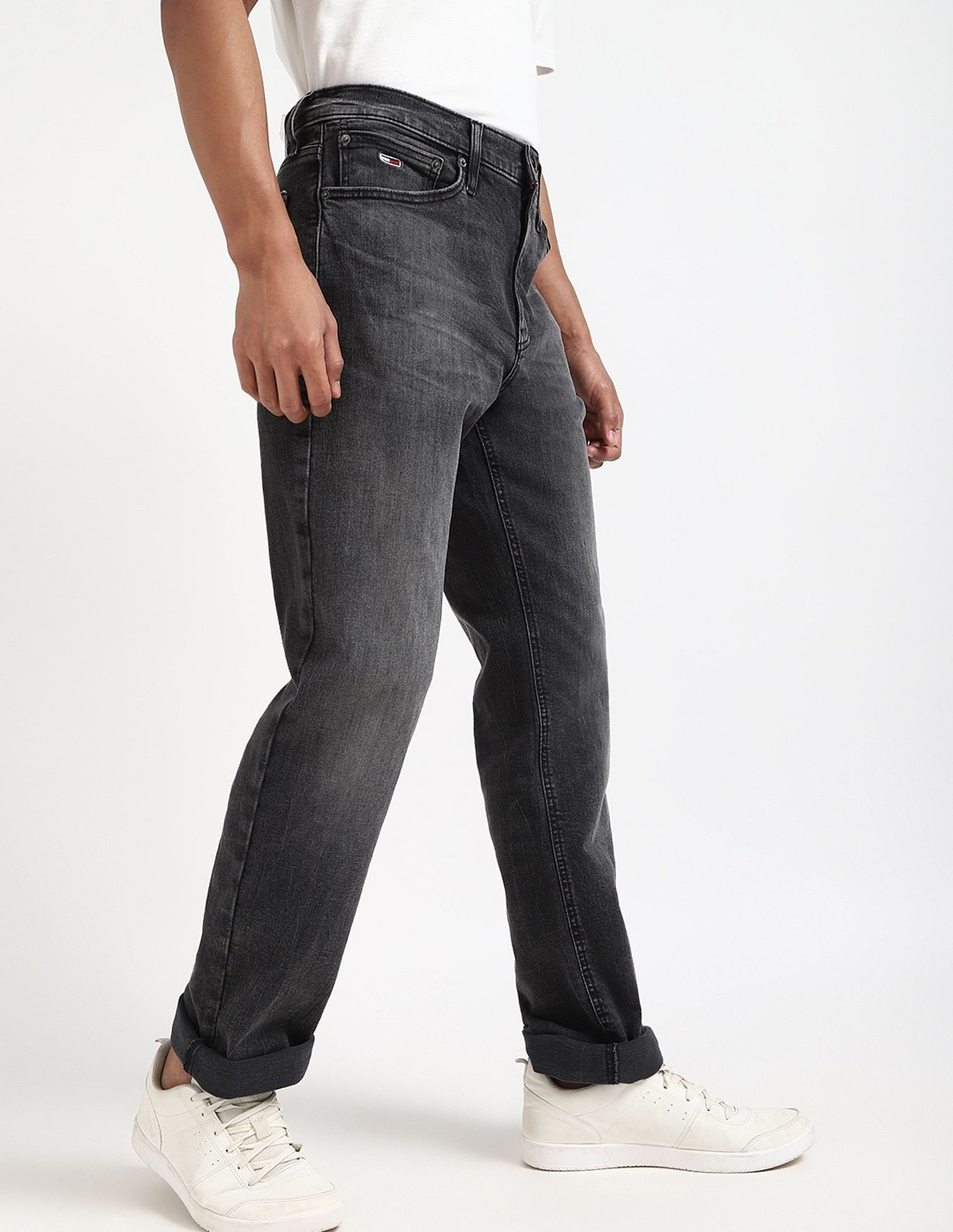 Tommy Hilfiger Mid-Wash Slim-Fit Mid-Rise Jeans