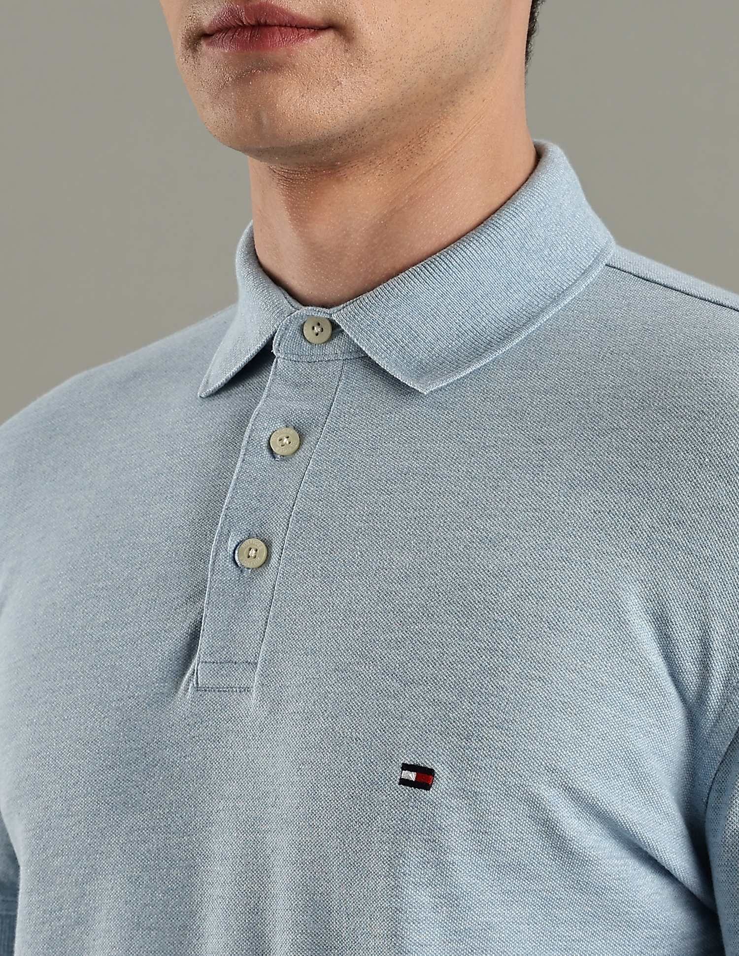 Tommy Hilfiger Solid Slim-Fit Cotton Polo T-Shirt