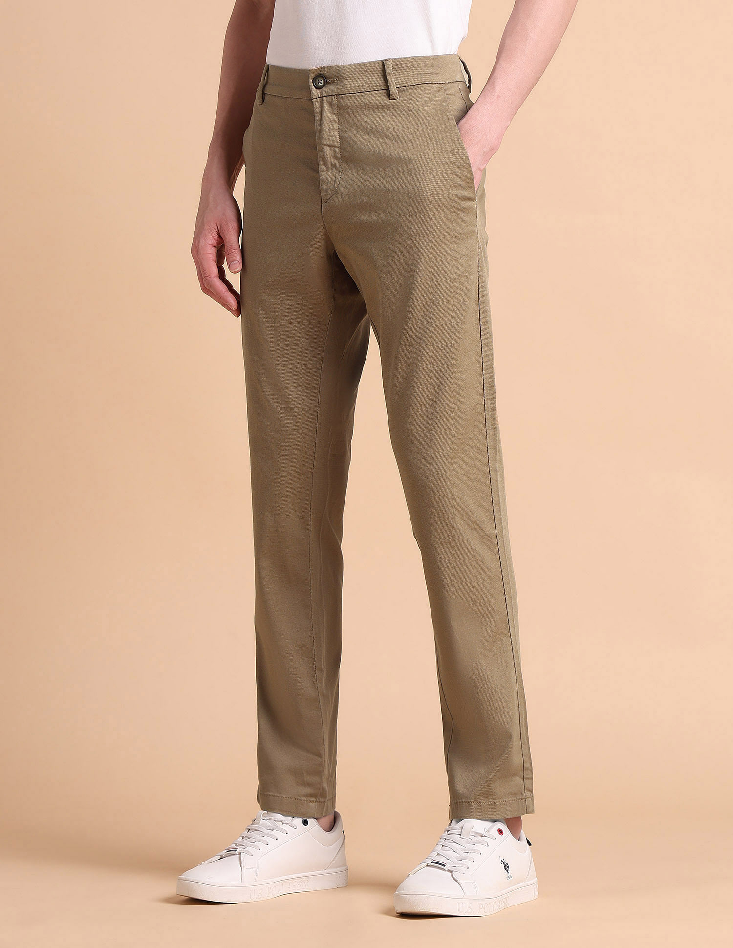 U.S. Polo Assn. Super Slim Fit Satin Chinos