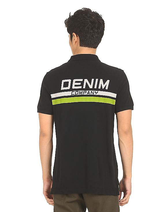 U.S. Polo Assn. Denim Co. Cotton Brand Print Polo Shirt