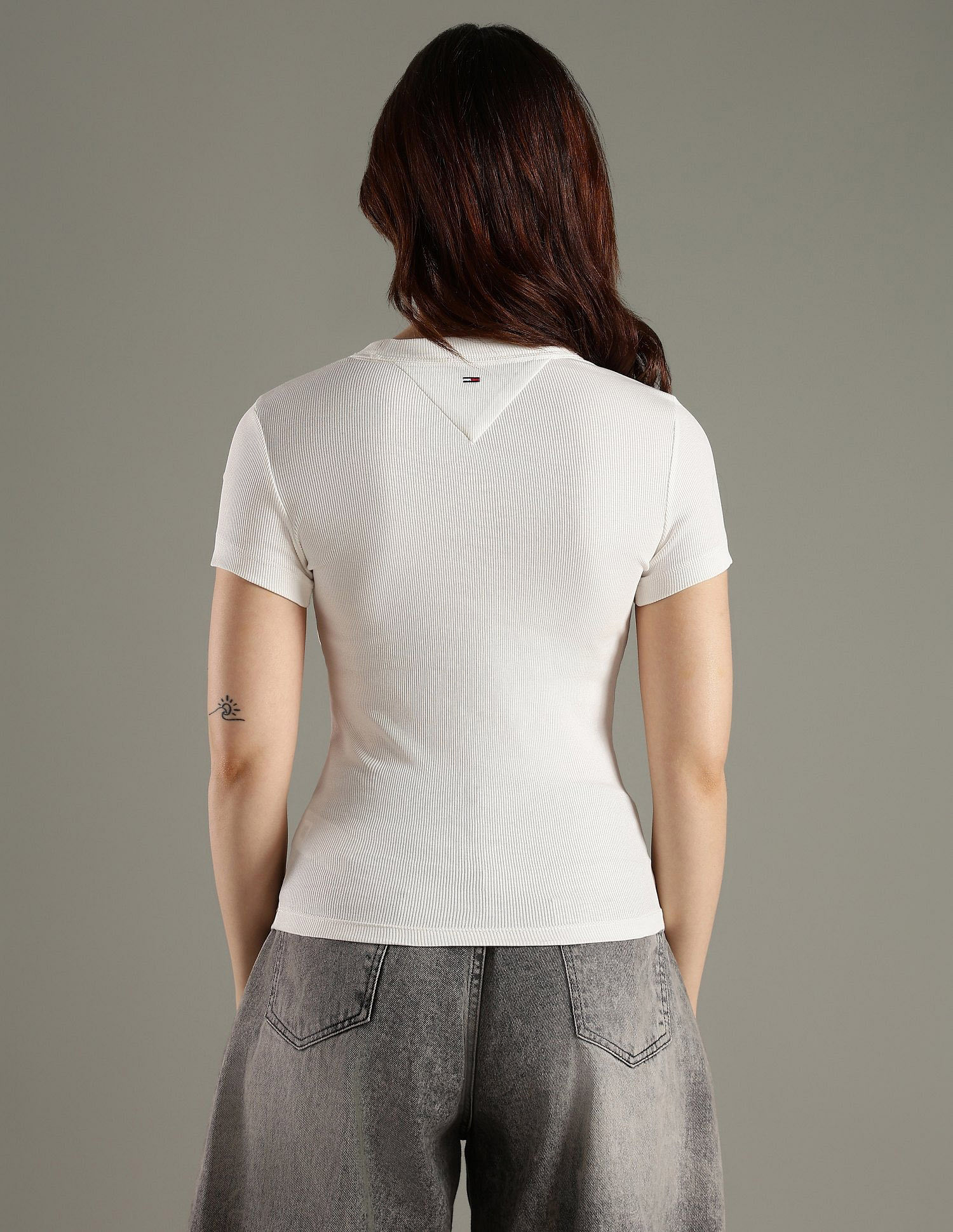Tommy Hilfiger Solid Slim Fit Cotton T-Shirt