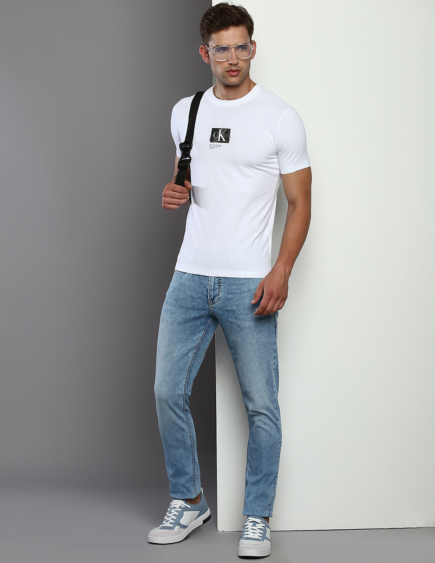 Calvin Klein Crew Neck Landscape Box T-Shirt