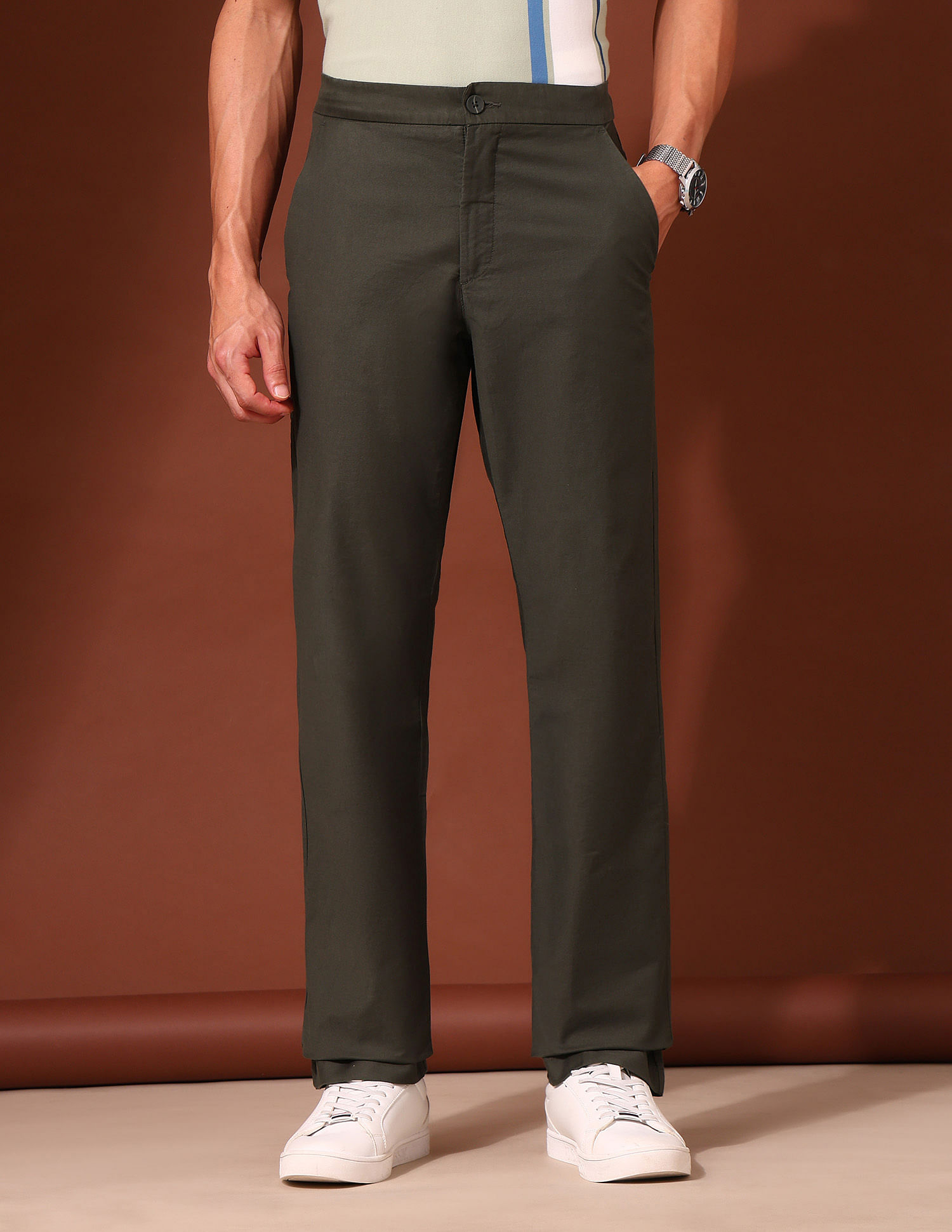 U.S. Polo Assn. Riley Straight Fit Twill Trousers