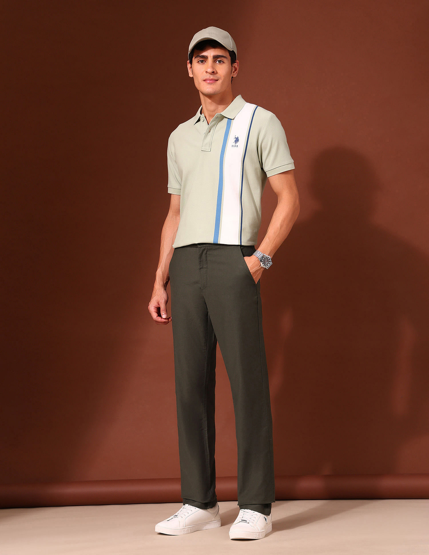 U.S. Polo Assn. Riley Straight Fit Twill Trousers
