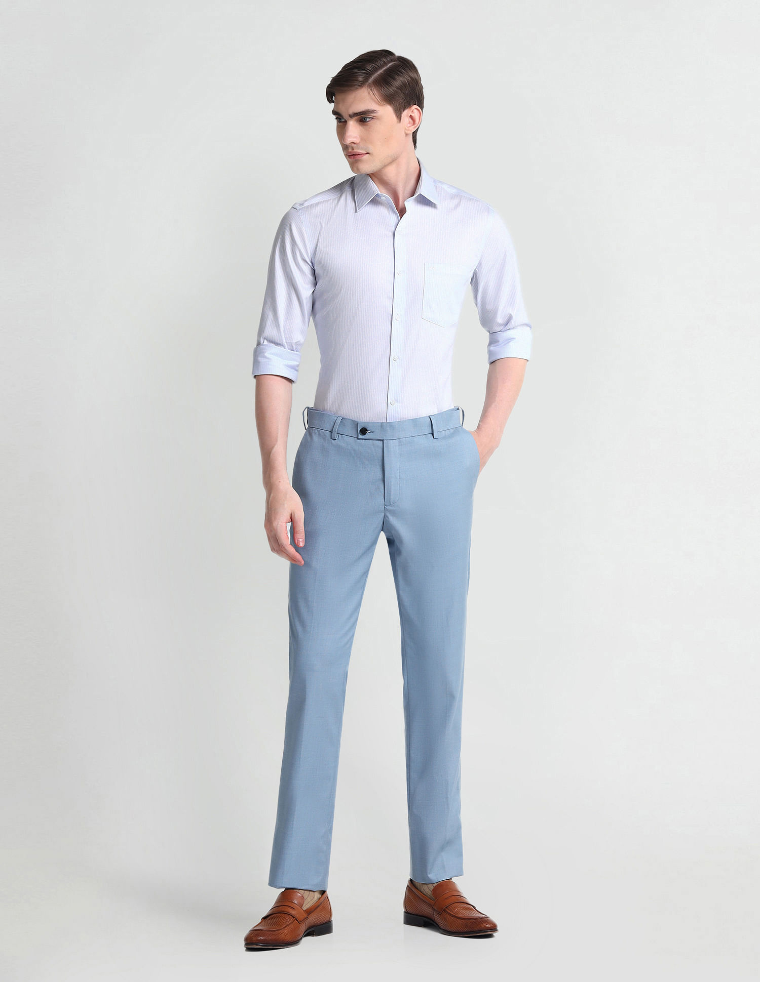 Arrow Manhattan Slim Fit Auto Press Shirt
