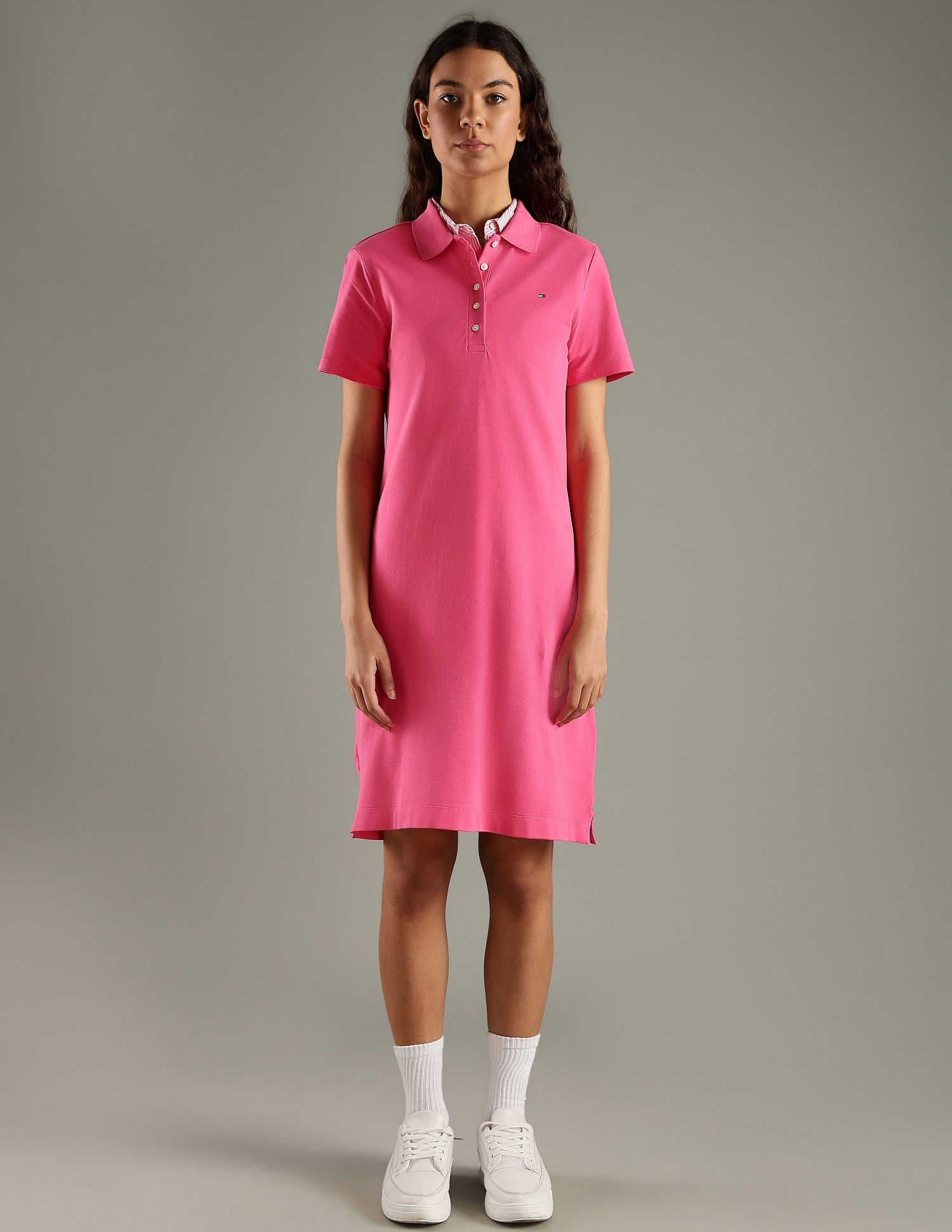Tommy Hilfiger Cotton Polo Collar T-Shirt Dress