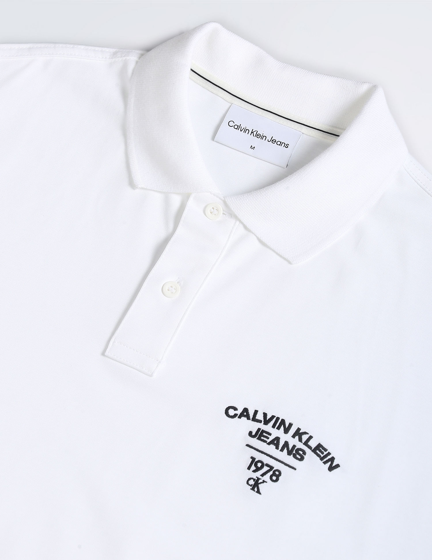 Calvin Klein Ribbed Collar Cotton Polo Shirt